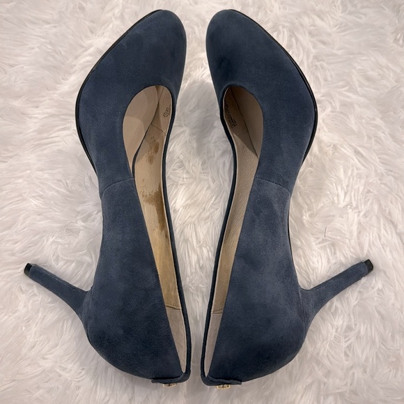 Brand New- Michael Kors Blue Suede Heels- Size 7.5 - Picture 7 of 8